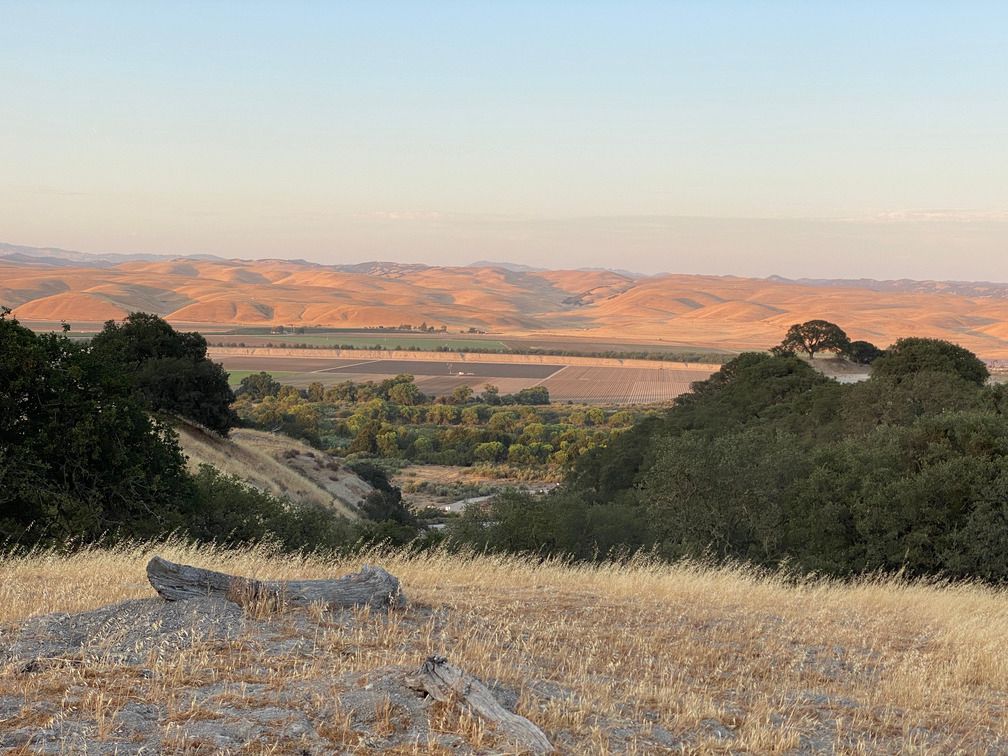 View of hills and farmland